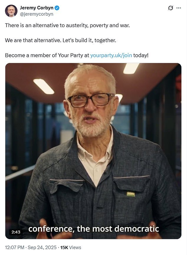 ¡Ven y únete a nuestro feliz movimiento de la izquierda United! Jeremy Corbyn finalmente comienza su grupo por pagar a los miembros después de una gran gira (pero ¿usó el precio?)
