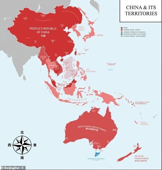 Indignación cuando un nacionalista chino dice que Beijing debería tomar el control de Australia: “La caída de un país así está predestinada”