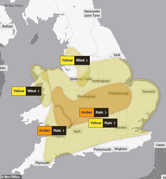 La tormenta Claudia azotará el Reino Unido con hasta 15 cm de lluvia en solo 12 horas, mientras la Oficina Meteorológica emite una advertencia meteorológica ámbar