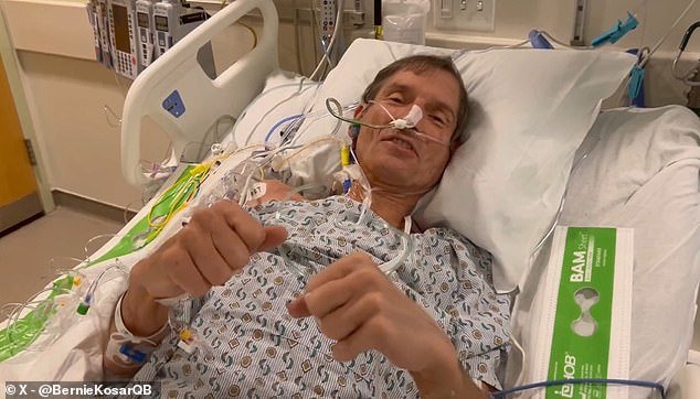 La leyenda de la NFL Bernie Kosar, de 61 años, habla después de un trasplante de hígado que le salvó la vida