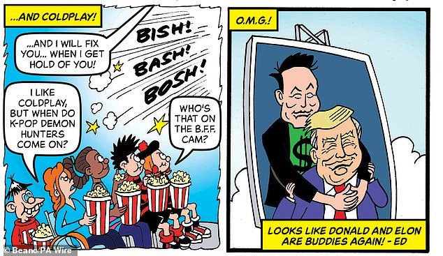 Trump y Musk se reencuentran… en las páginas del Beano