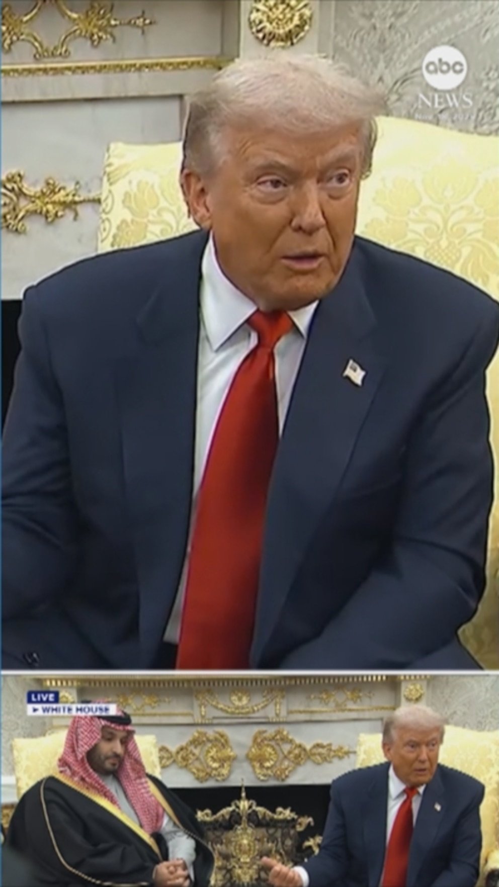 Vídeo Trump y el príncipe heredero saudí sobre el asesinato de Jamal Khashoggi