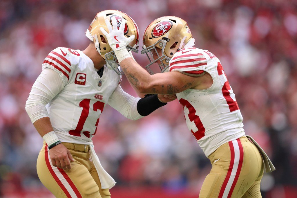 Los tres grandes de los 49ers (Purdy, Kittle y McCaffrey) dominan a los Cardinals
