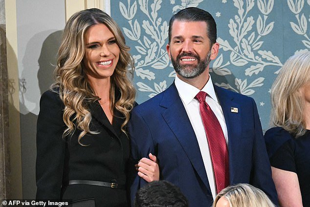 El ‘ataque de gritos’ de Kimberly Guilfoyle tras el nuevo compromiso de su ex Donald Trump Jr…. mientras fuentes internas revelan sus desagradables mensajes de texto y su apodo despectivo para Bettina Anderson