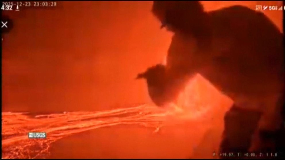 MIRAR: 2 hombres fueron vistos caminando peligrosamente cerca del volcán Kilauea