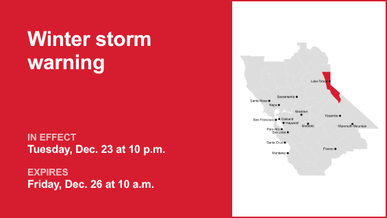 El Gran Lago Tahoe está bajo advertencia de tormenta invernal hasta el viernes por la mañana: ráfagas de hasta 100 mph – The Mercury News