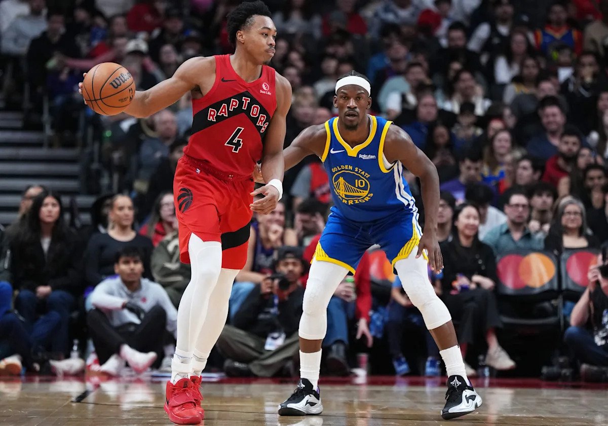 La estrella de los Raptors, Scottie Barnes, anota un histórico triple-doble en la remontada en tiempo extra sobre los Warriors