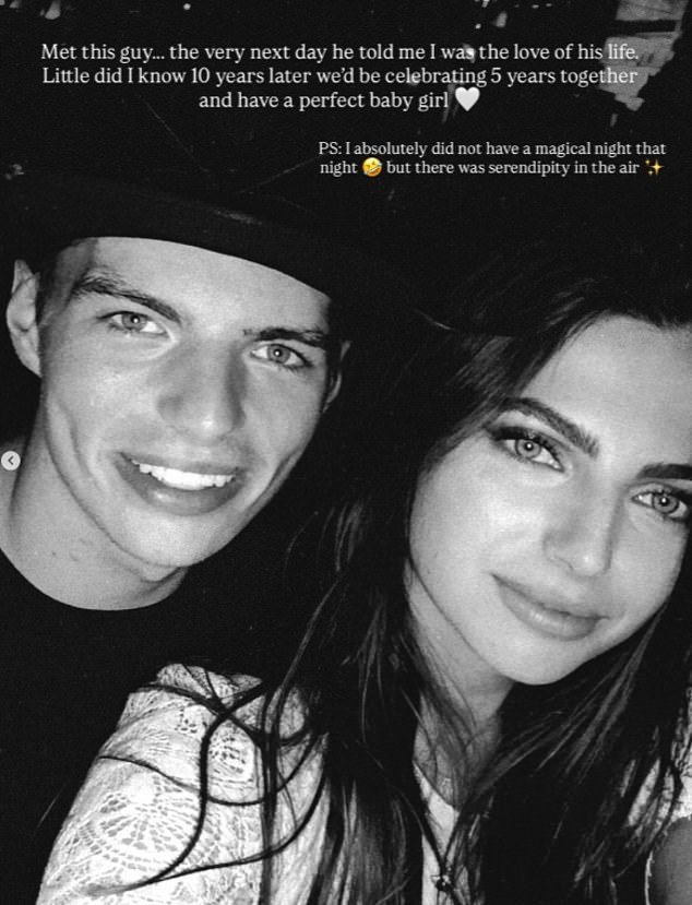 La novia de Max Verstappen responde a las críticas por su diferencia de edad de nueve años y revela que él ya tenía 19 años cuando lo conoció a los 27, con una publicación vergonzosa sobre la tendencia de 2016.