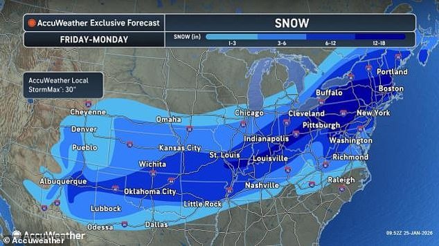 Un mapa aterrador muestra dónde golpeará la tormenta Fern a continuación mientras millones de estadounidenses son devastados por una pulgada de nieve por HORA.