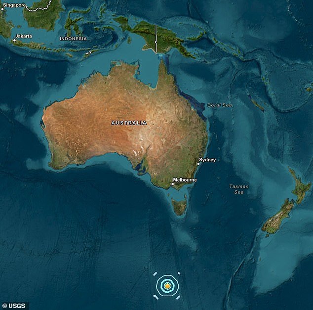 Un terremoto de magnitud 5,7 sacude una isla frente a la costa de Australia