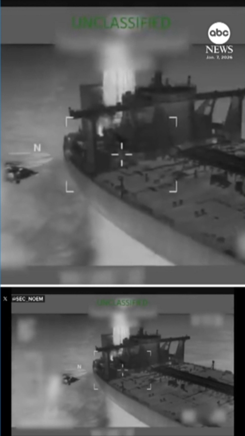 Video: EE.UU. incauta segundo barco vinculado a Venezuela, dice secretaria de Estado Kristi Noem