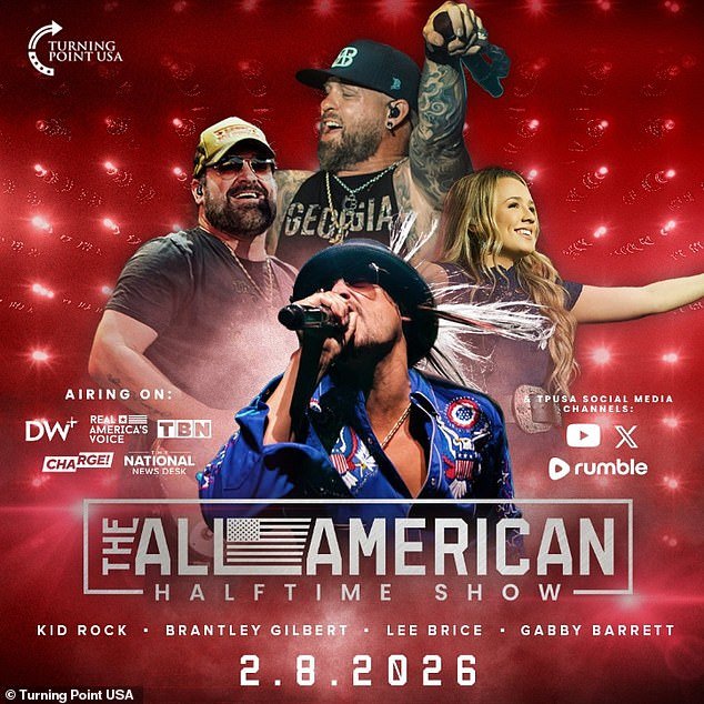 Turning Point USA anuncia una alineación repleta de estrellas para el espectáculo de medio tiempo del Super Bowl de su rival luego de la reacción violenta de Bad Bunny