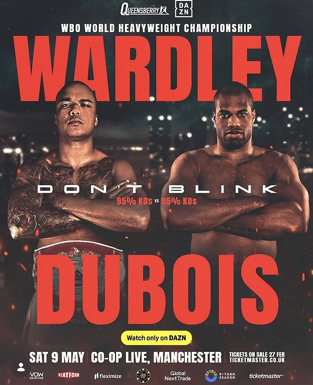 Fabio Wardley está listo para hacer una defensa explosiva de su primer título mundial de la OMB contra el ex campeón de la FIB Daniel Dubois en una pelea británica de gran éxito.