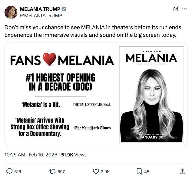 El descarado movimiento de Melania Trump en el Día de los Presidentes