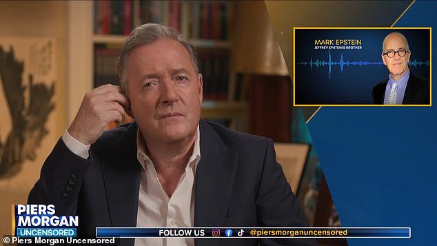 El hermano de Jeffrey Epstein le dijo a Piers Morgan que un nuevo informe mostrará que el pedófilo fue asesinado, antes de interrumpir enojado la entrevista cuando se le preguntó sobre las víctimas.