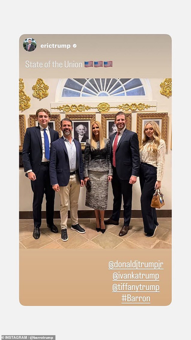 Barron Trump hace una intrigante elección de moda en su aparición sorpresa en SOTU