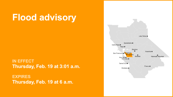 Advertencia de inundación para el condado de Alameda el jueves por la mañana provocada por lluvias persistentes – The Mercury News