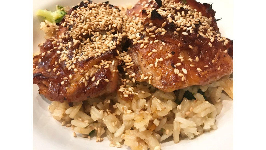 Muslos de pollo sabor mandarina