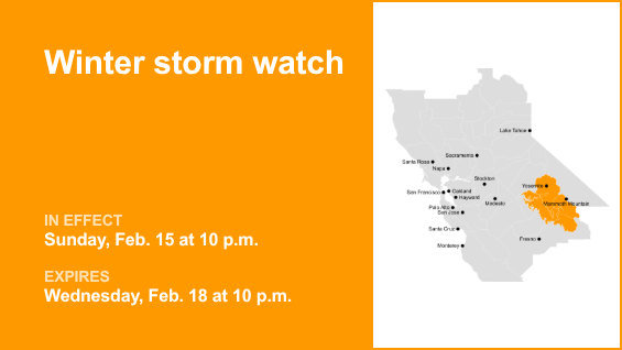Una advertencia de tormenta invernal está vigente para Yosemite de domingo a miércoles: ráfagas que alcanzan las 60 millas por hora – The Mercury News