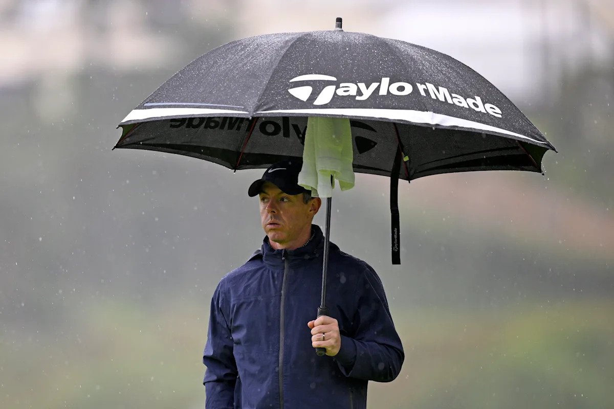 Rory McIlroy sobrevive a la lluvia y los fuertes vientos en la Riviera para saltar temprano a la clasificación en el Genesis Invitational