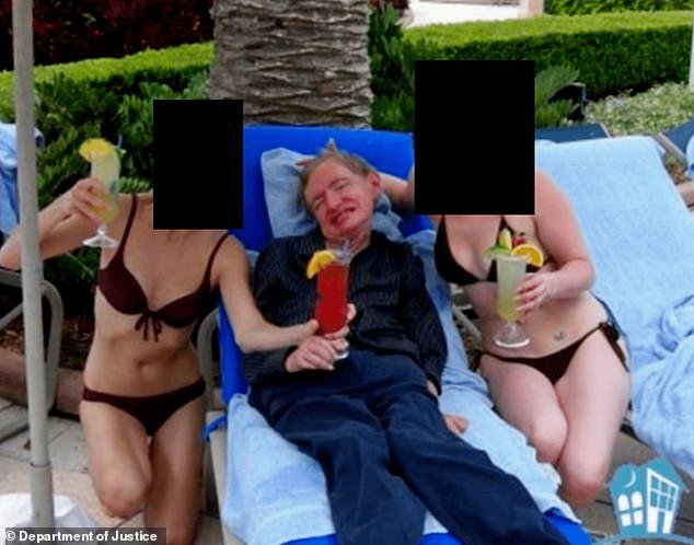 Las mujeres en bikini y bebiendo cócteles en ESTA foto de Stephen Hawking están siendo expuestas, mientras se revela la verdad sobre lo que había en los archivos de Epstein.