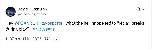 Los fanáticos del fútbol critican un terrible error televisivo apenas SEGUNDOS después del primer juego del espectáculo de la NRL en Las Vegas: ‘Es una vergüenza’