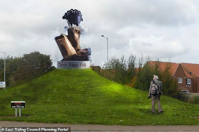 ¡Debemos estar bromeando! El consejo dice “no señor, no señor” a la escultura iluminada de la rotonda “Baa Baa Black Sheep” después de que los lugareños calificaran los planos de “ridículos”.