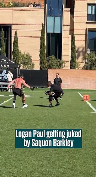 Logan Paul queda expuesto en un vergonzoso vídeo de entrenamiento con Saquon Barkley… tras afirmar que podría vencer a cualquier jugador de la NFL