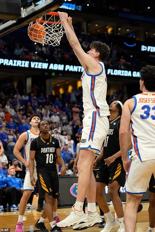Olivier Rioux de Florida, el mejor jugador del March Madness de todos los tiempos, rompe su silencio después de que una canasta histórica se volviera viral