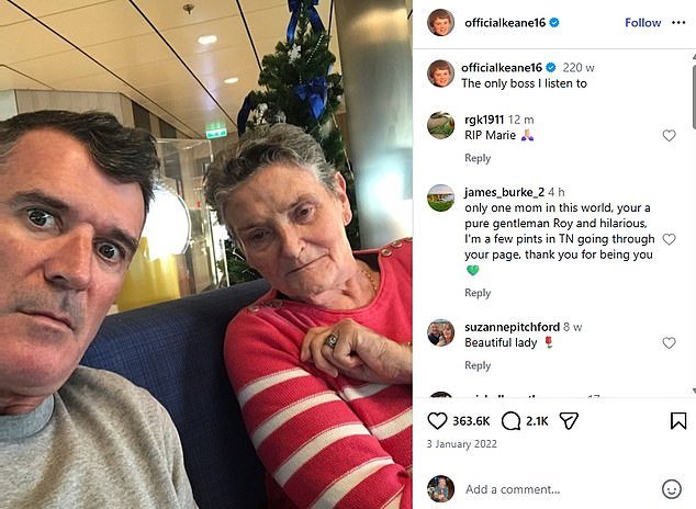 Roy Keane llora cuando su madre – “la única jefa a la que escucho” – muere en un hospicio irlandés rodeada de su familia