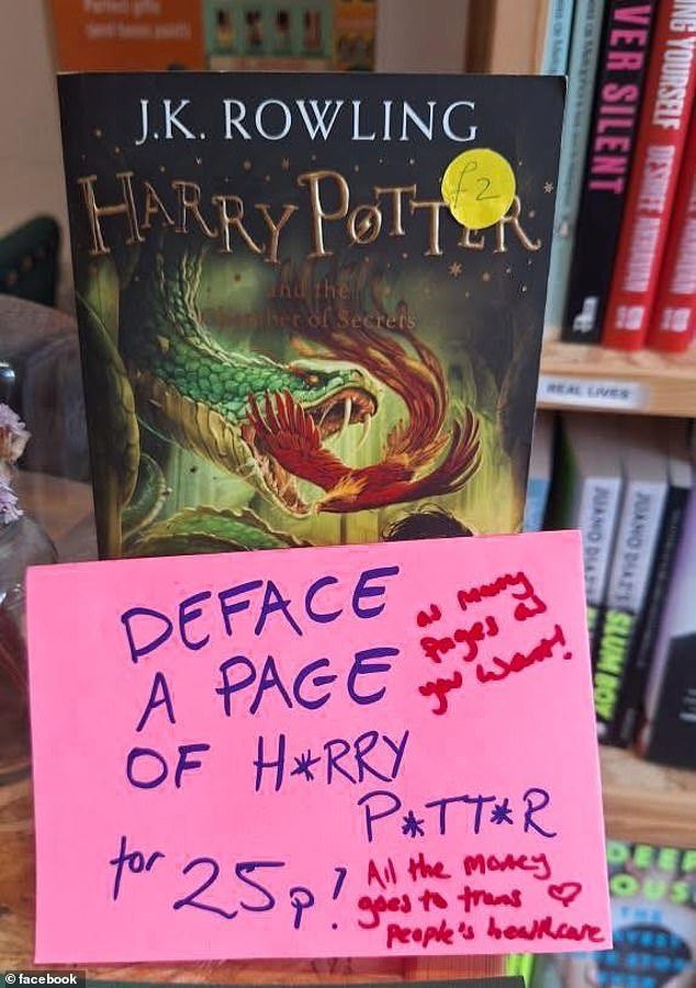 Librería transinvita a sus clientes a destruir las novelas de Harry Potter de JK Rowling