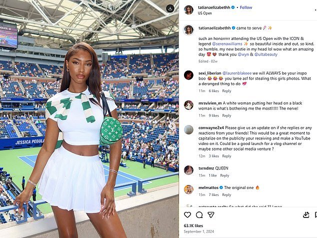 La glamorosa influencer blanca elimina silenciosamente una publicación después de que sus fanáticos notaron que usó inteligencia artificial para superponer su rostro a una foto del cuerpo de una mujer negra.