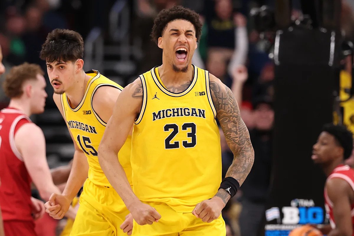 Michigan vence a Wisconsin 68-65 con un triple de último segundo de Yaxel Lendeborg para avanzar a las finales del Big Ten