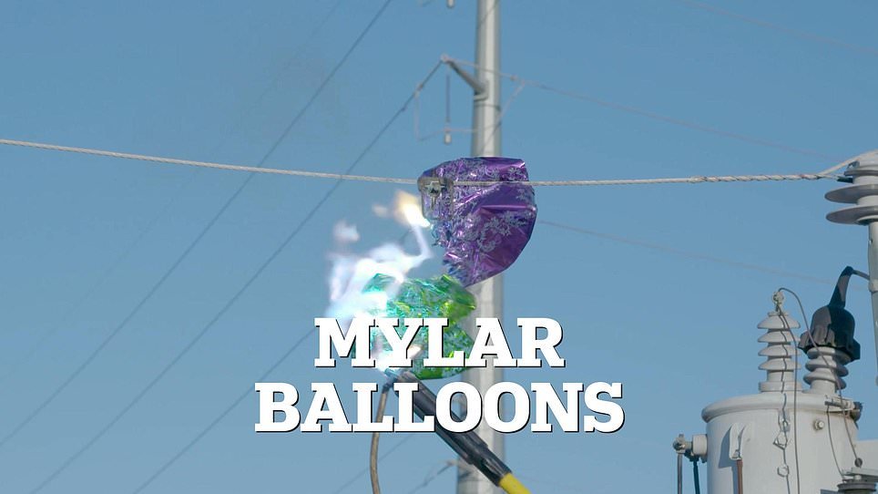 Miles de personas se quedaron sin electricidad después de que globos de aluminio se alejaran flotando de la fiesta y golpearan líneas eléctricas.