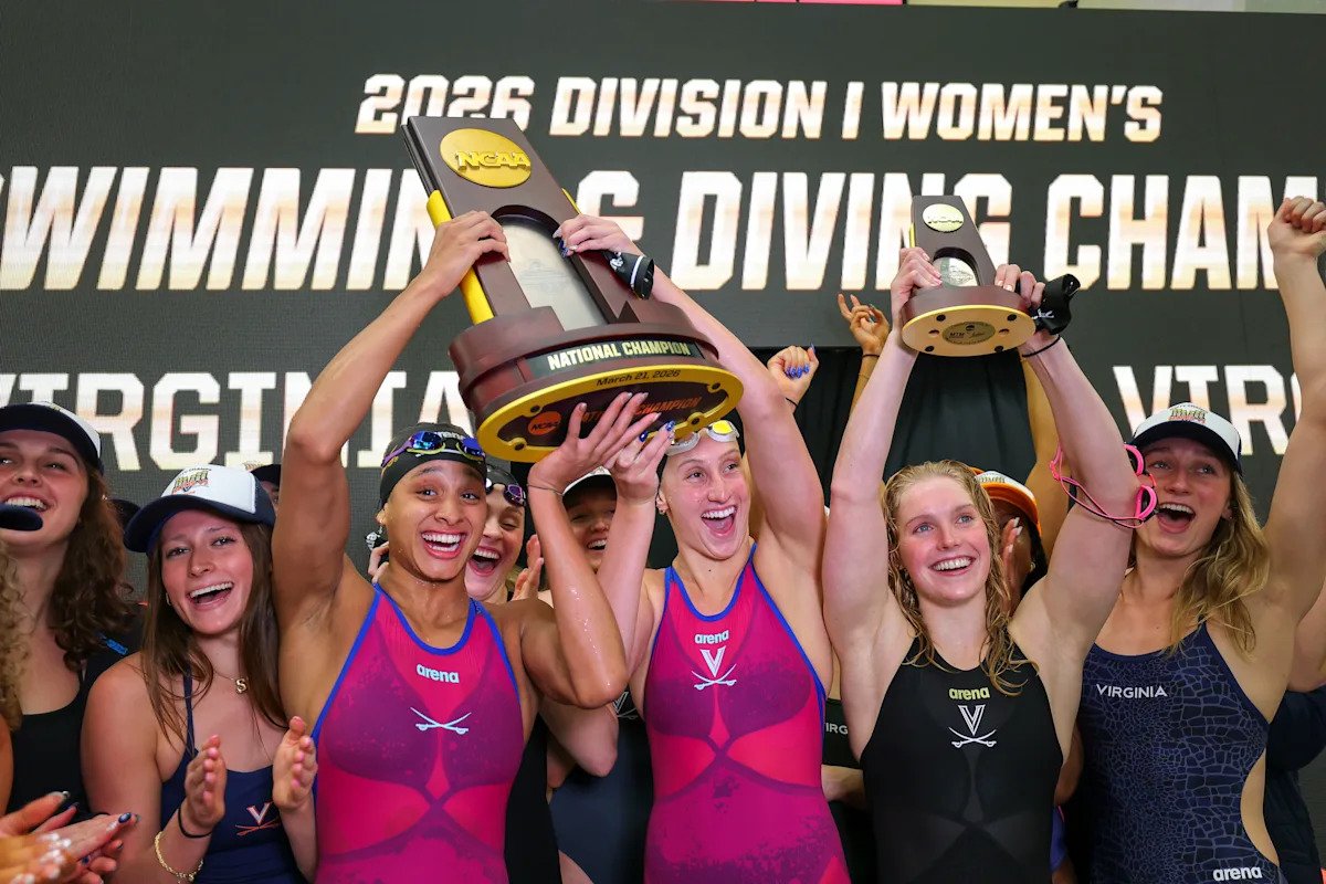Natación y clavados femeninos de la NCAA: Virginia gana un sexto título consecutivo de la NCAA, un récord