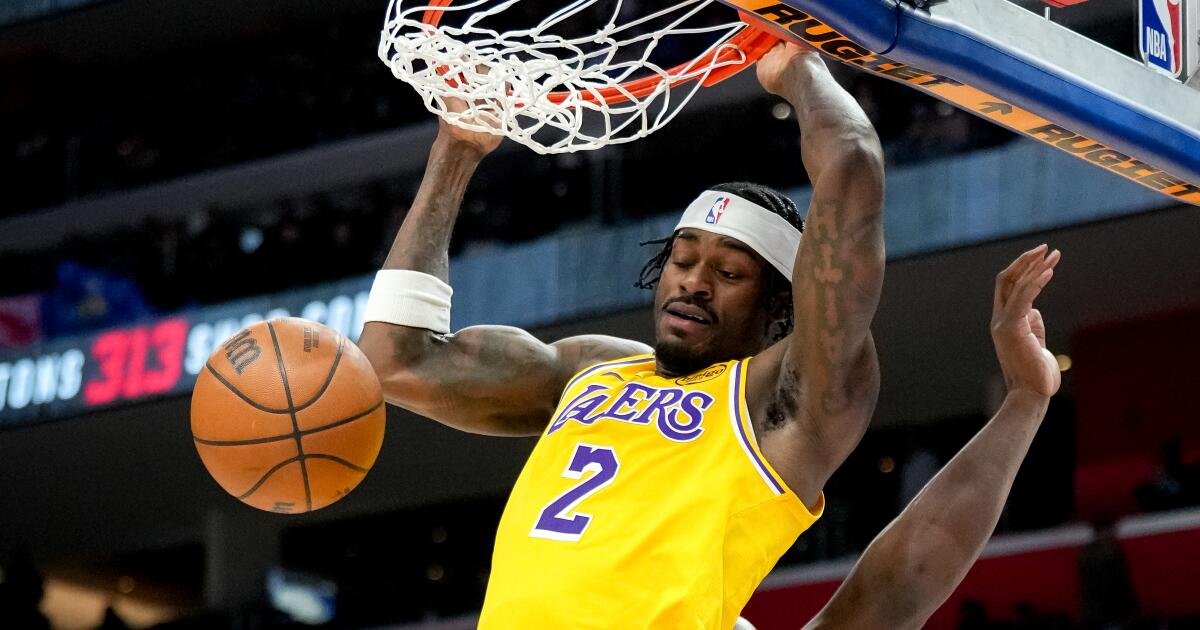 La remontada de los Lakers ante Detroit fracasa y su racha de nueve victorias consecutivas llega a su fin