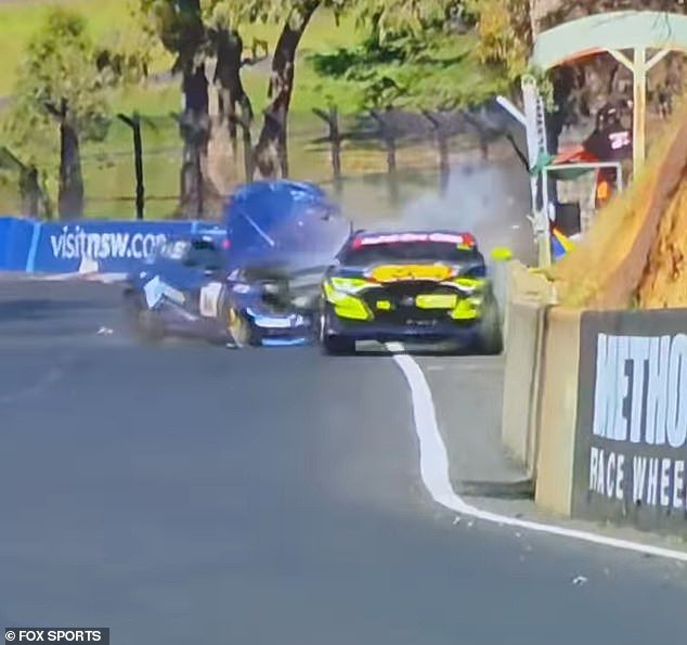 Grant Denyer responde después de ser acusado de causar un accidente automovilístico que dejó al conductor con la columna rota y luego lo toma a la ligera en las redes sociales.