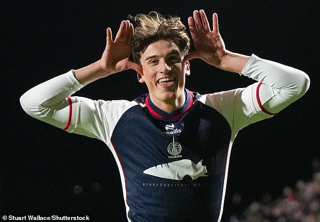 El chico universitario Barney Stewart aprende rápido… y el prolífico delantero de Falkirk podría tener mucho que decir en la carrera por el título.