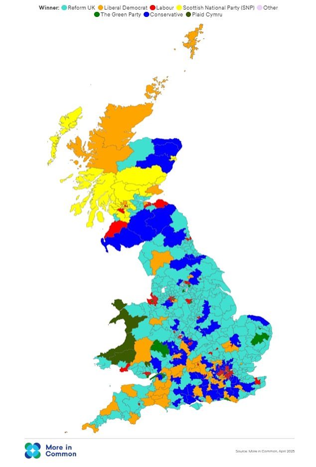 Más de la MITAD de los ministros del gabinete de Keir Starmer perderán sus escaños en las elecciones generales: 12 irán a los Reformistas y tres a los Verdes.