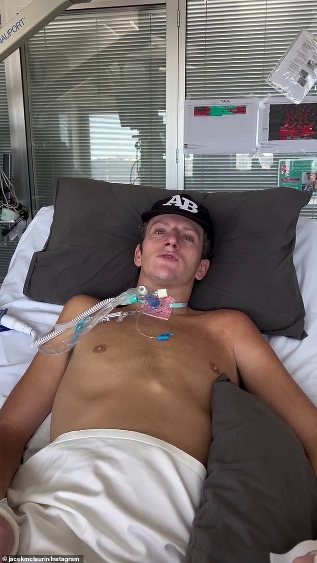 La estrella del fútbol hace una sorprendente promesa en un vídeo sin editar desde su cama de hospital después de que un ataque de terror lo dejara paralizado.