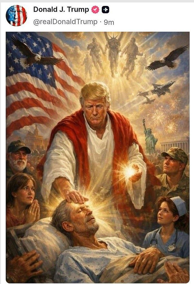 Ahora Donald ataca al Papa: golpea al “débil” Leo y luego publica una imagen de IA de sí mismo como Jesús