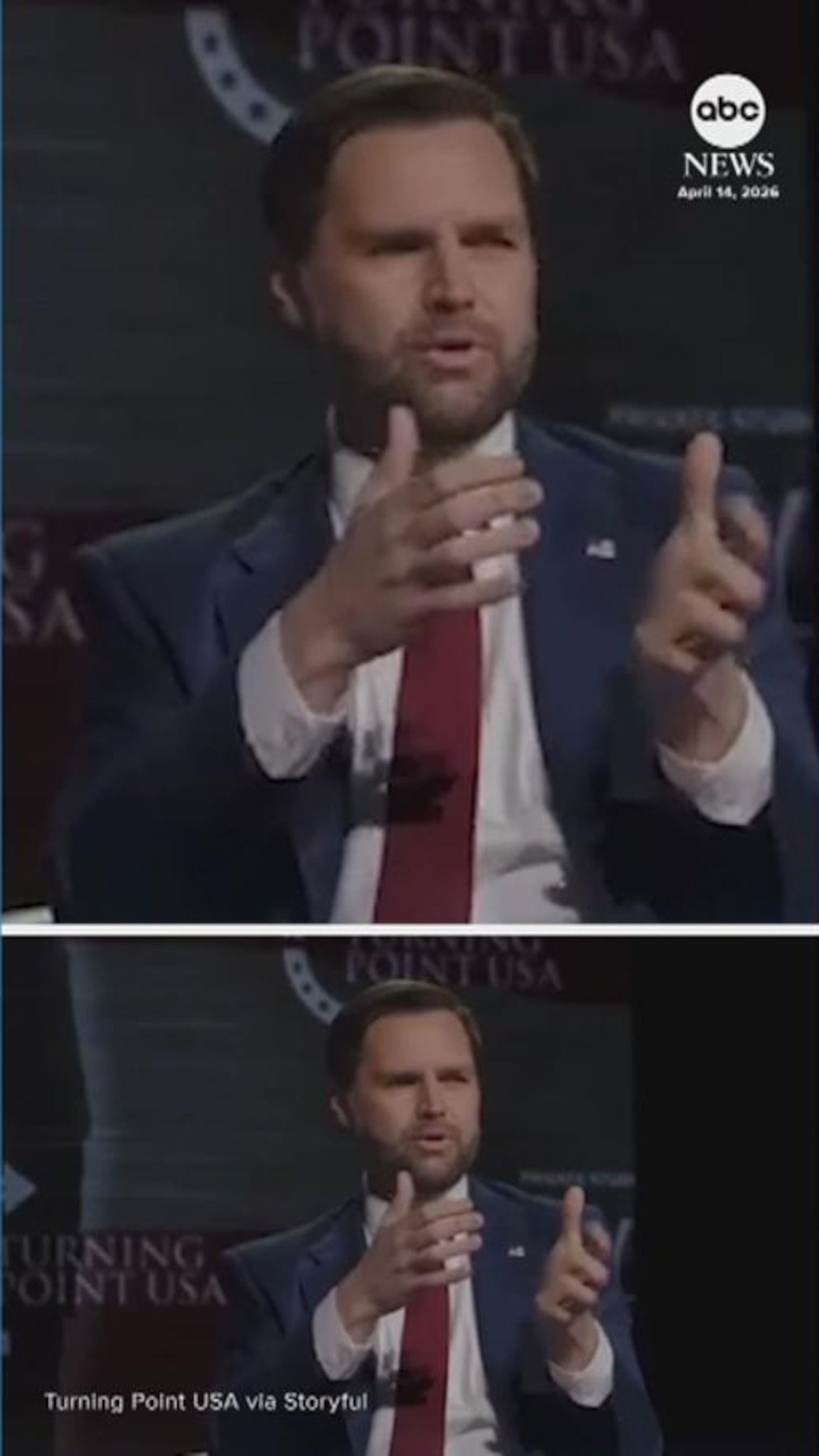 Video JD Vance fue acosado durante el evento Turning Point