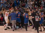 Estallan peleas salvajes en el partido de playoffs Knicks-Hawks, con árbitros y entrenadores tirados al suelo en escenas caóticas