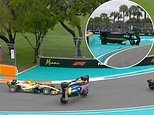 El coche del piloto de F1 Pierre Gasly vuelca en un terrible accidente en el Gran Premio de Miami