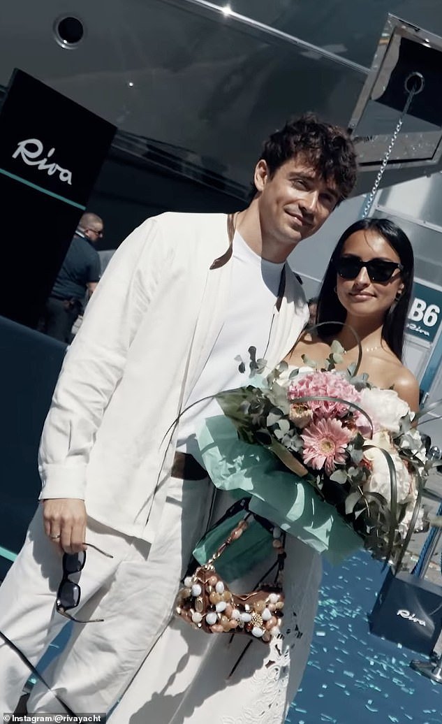 Charles Leclerc y su influencer Alexandra Saint-Mleux derrochan en un superyate de £ 15 millones: ¡el TERCERO de la estrella de Ferrari!