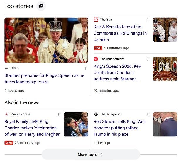 Obtenga más noticias de Daily Mail en Google: cómo agregarnos como fuente favorita para encontrar las últimas noticias y exclusivas